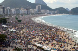 JMJ Rio 2013 messe d'envoi Copacabana