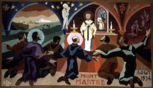 Le "voeu de Montmartre" à l'origine de la création de la Compagnie de Jésus.