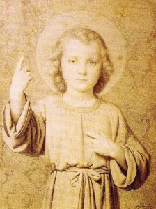 "L'Enfant Jésus de Messine", d'Ittenbach, dont Thérèse avait peint une copie et gardait dont son bréviaire