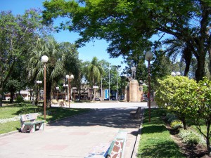 Plaza Artigas à Tacuarembó, en Uruguay, où se trouve Jean-Bastien