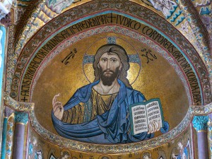 Christ Pantocrator - mosaïque byzantine - Cathédrale de Cefal en Sicile
